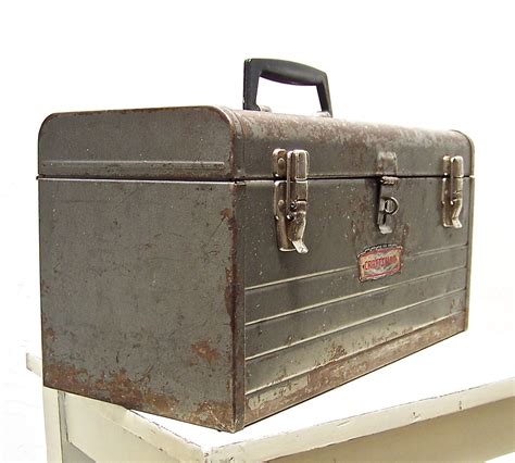 vintage craftsman metal power tool box|older craftsman tool chest.